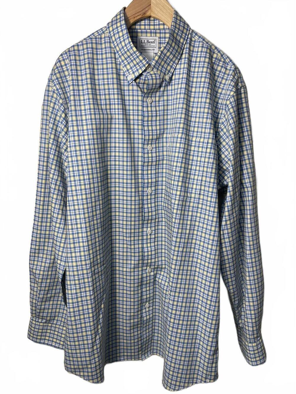 L.L.Bean Button Down Shirt Mens Size Medium Cotton Casual Dress Classic Quality
